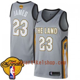 NBA Cleveland Cavaliers Trikot LeBron James 23 2018 NBA Finals Patch Nike Grün Swingman - Herren